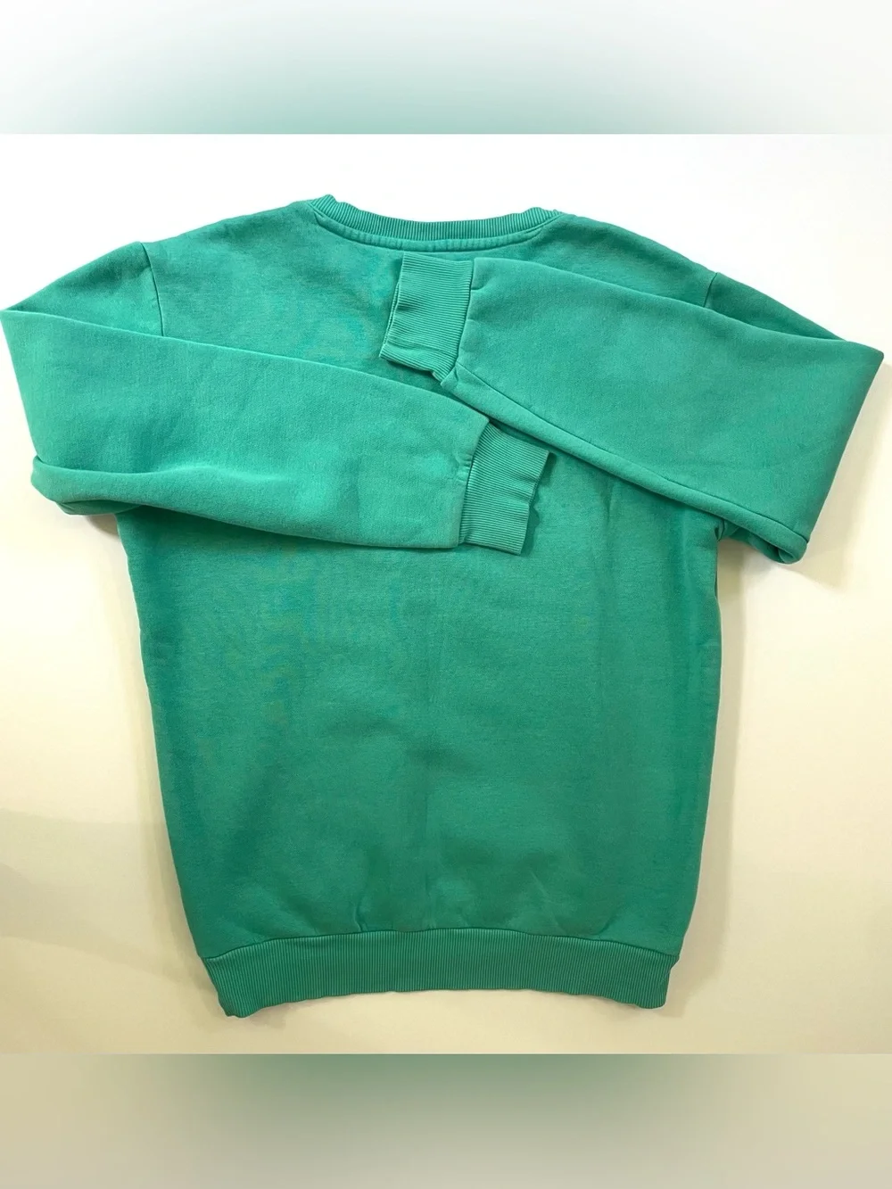 Vintage 90s Reebok Spell Out Crewneck Sweatshirt Green Big Logo Size Small
